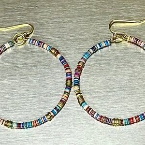 Festival of Color Sequin Round Earrings